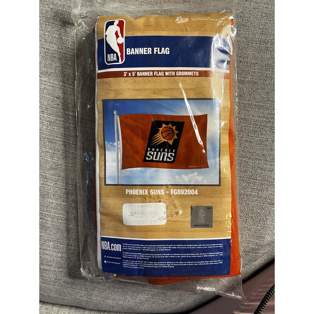 Rico Phoenix Suns NBA 3x5 Banner Flag FGB92004 New Sealed Licensed Orange